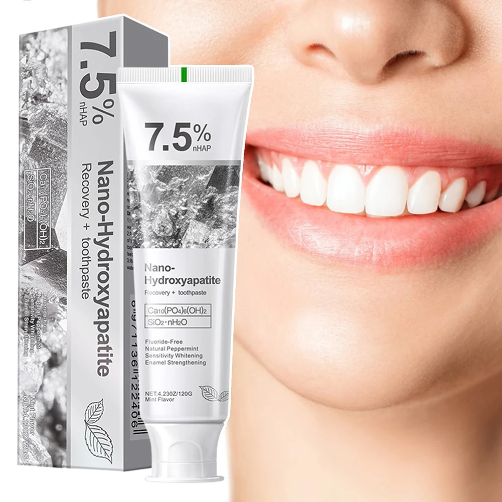 

7.5% Nano-Hydroxyapatite Toothpaste Intensives Whitening Tooth Paste Refreshing Breath Teeth Whitener Remove Coffee Tea Stains