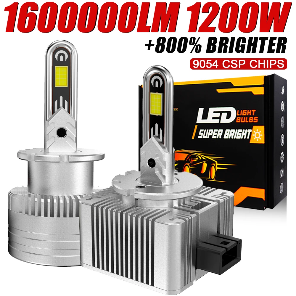 

D3S D1S Led Headlight HID 1:1 Canbus 1200W 1600000LM D1R D3R 12V 24V Led Xenon Bulb D4S D2S D2R D4R Auto Light 6500K Plug&Play