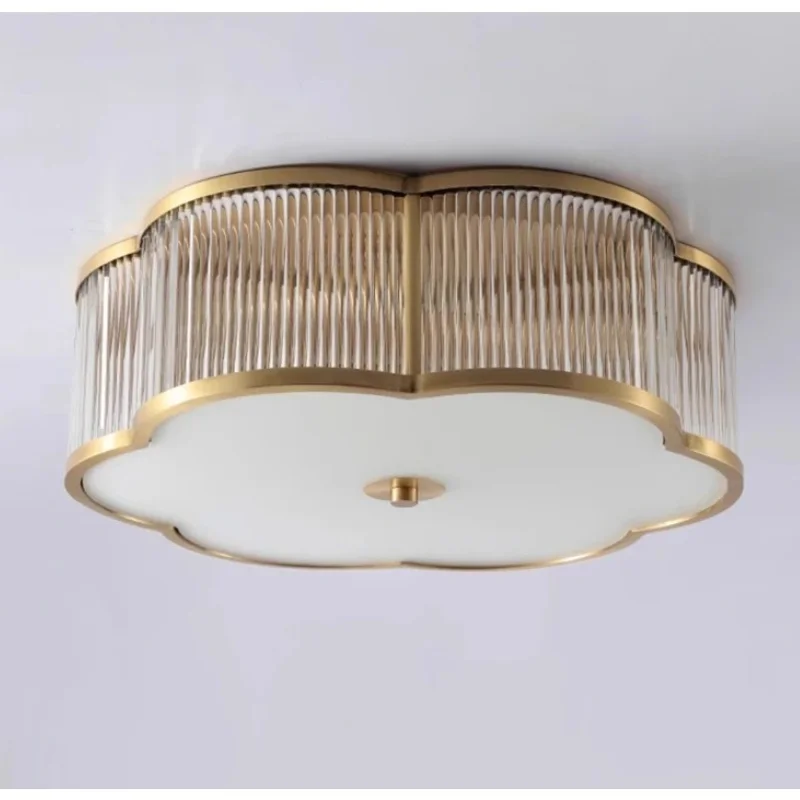 Light Luxury Nordic Glass LED Ceiling Lamp Modern Minimalist Home Bedroom Living Room Foyer Hallway Indoor Decoration Lighting