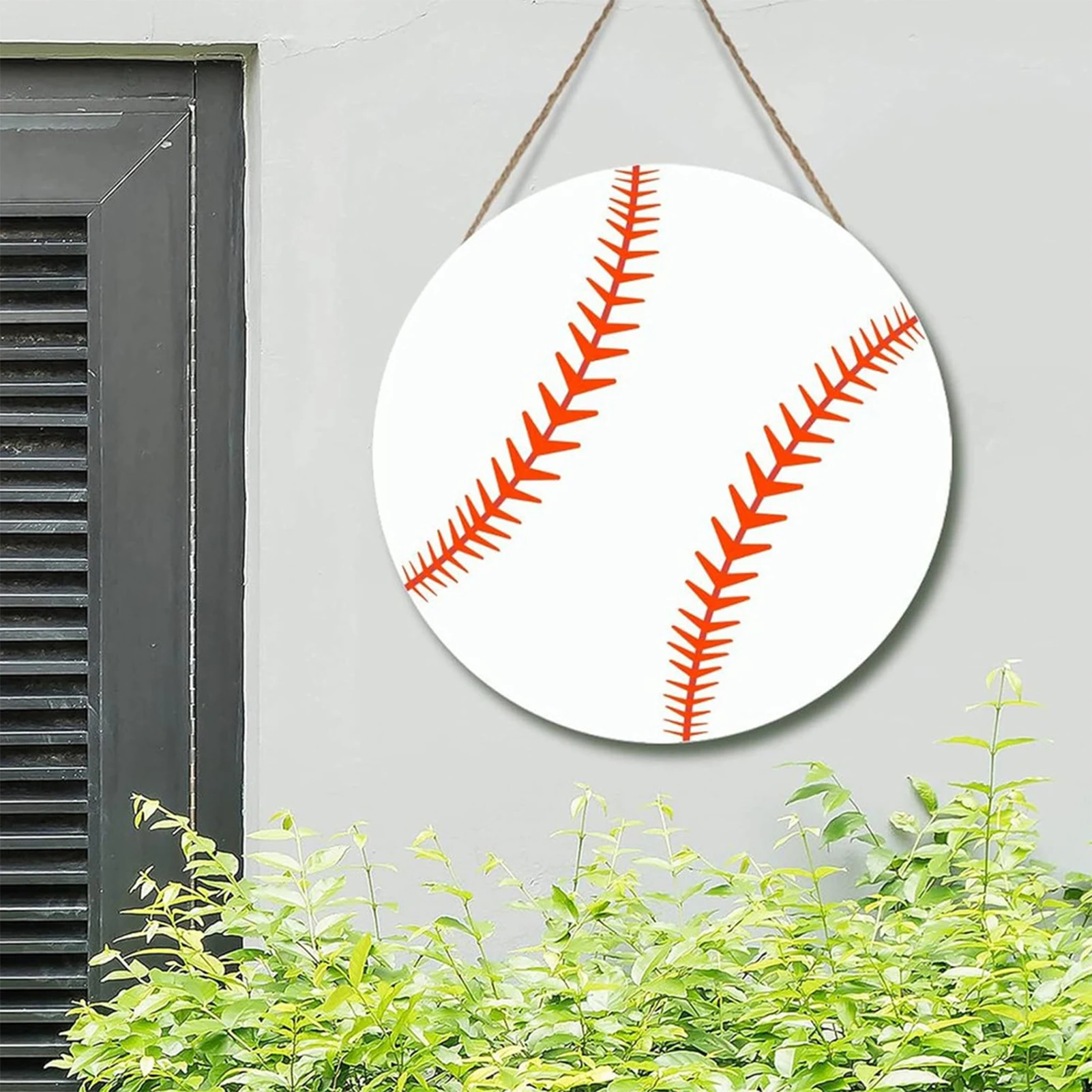 Round Door Hanger Sign Rustproof Rustic Wooden Wall Arts For Front Door Decor