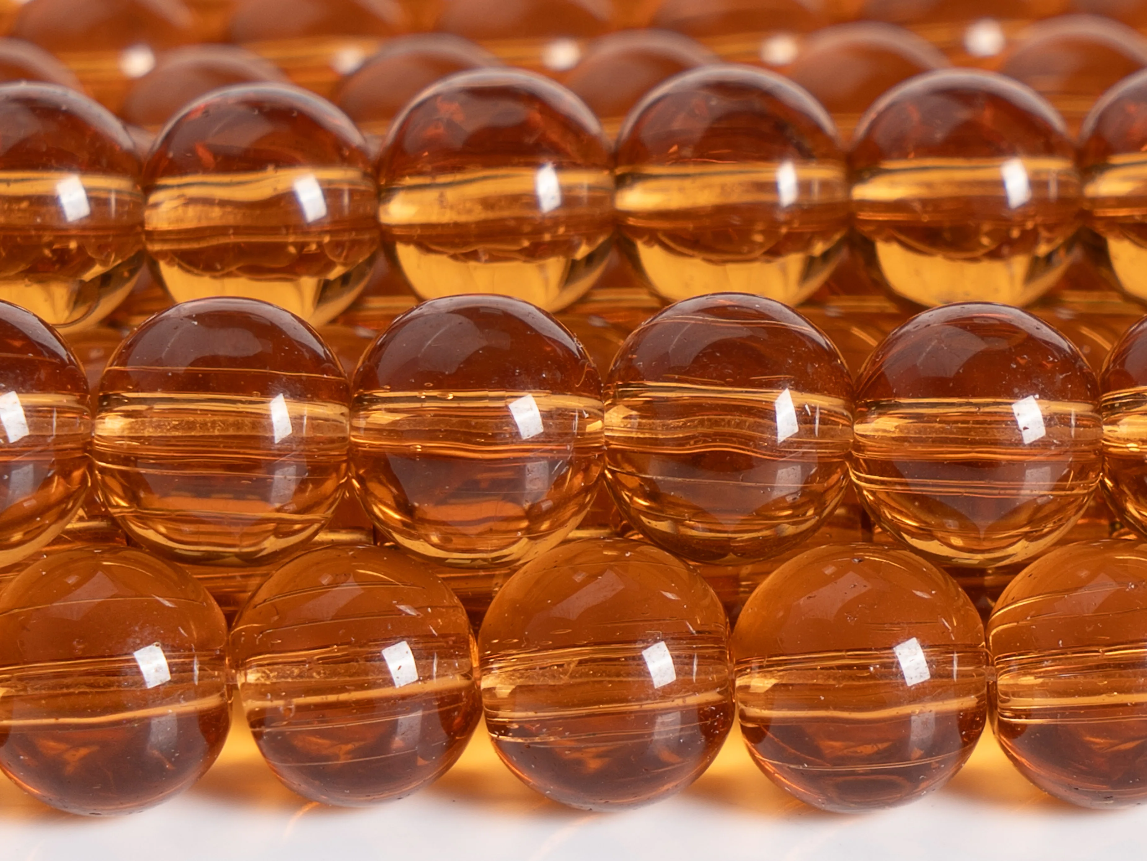 Amber glass crystal beads loose beads Smooth Round Shape Size Options 4/6/10mm for DIY Jewelry Accessories Making