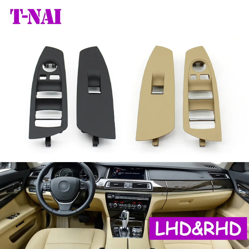 

2PCS LHD RHD Car Front Door Window Control Switch Outer Frame Panel Trim Cover For BMW 7 Series F01 F02 730 735 740 745 750 760