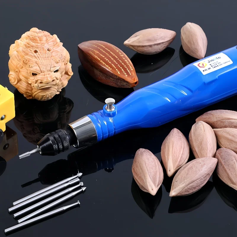 6 قطعة/صندوق 2.35 مللي متر مقبض التنغستن الصلب نحت القاطع نواة الجوز ، أدوات حفر المجوهرات الخشب نحت القاطع 1.4/2.3 مللي متر #4