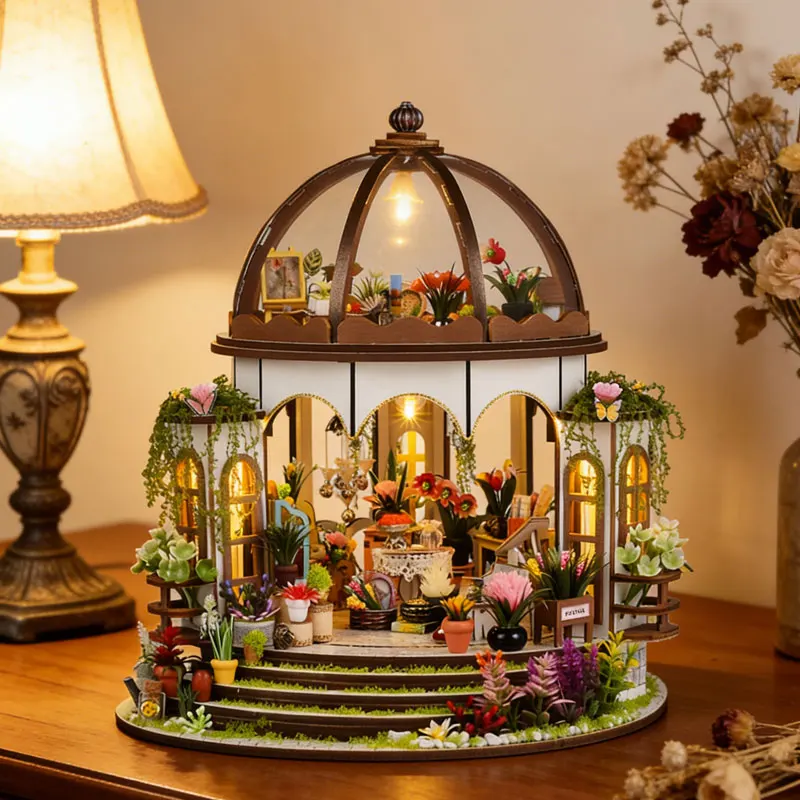 

DIY Miniature Doll House Kit 3D Wooden Puzzle Dollhouse With Intricate Details & LED Lighting For Collectors & Kids Ideal Gifts