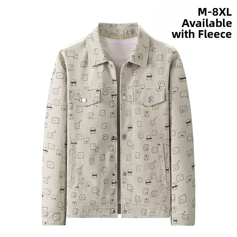 

plus Size Thiened Corduroy Jaet Men's Casual Outerwear Autumn Winter Busin Leisure Coat Warm Flattering Polyester Fiber