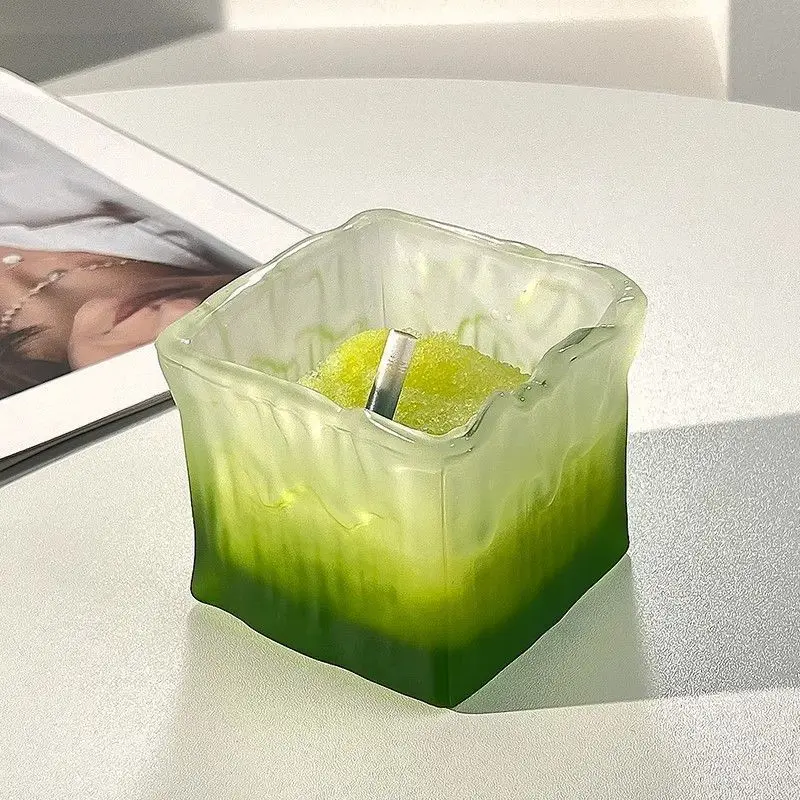 Frosted Matte Ashtray - Premium Office & Home Decor, Windproof, Minimalist Desktop Accessory for Smoking Room, Gift for Smokers