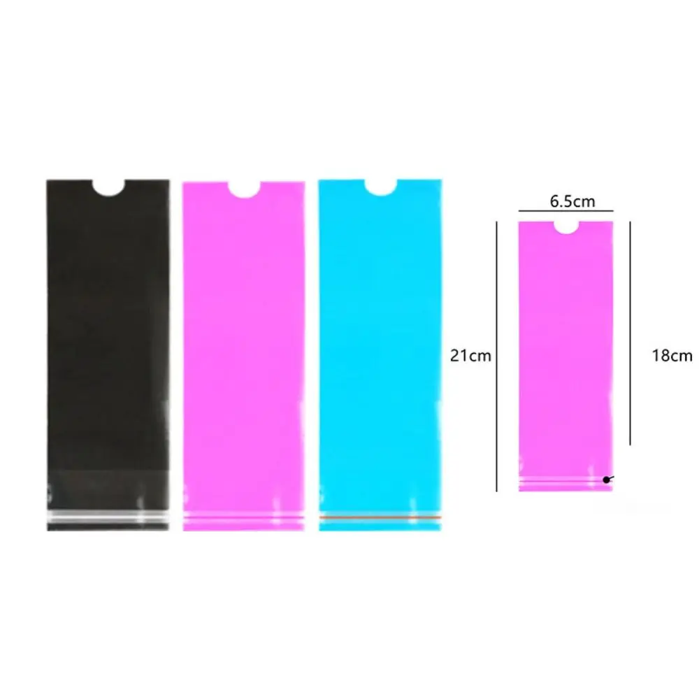 100Pcs New Disposable Clip Cord Sleeves Covers Bags Black Plastic Machine Protection Bags Blue Pink Dustproof Cover