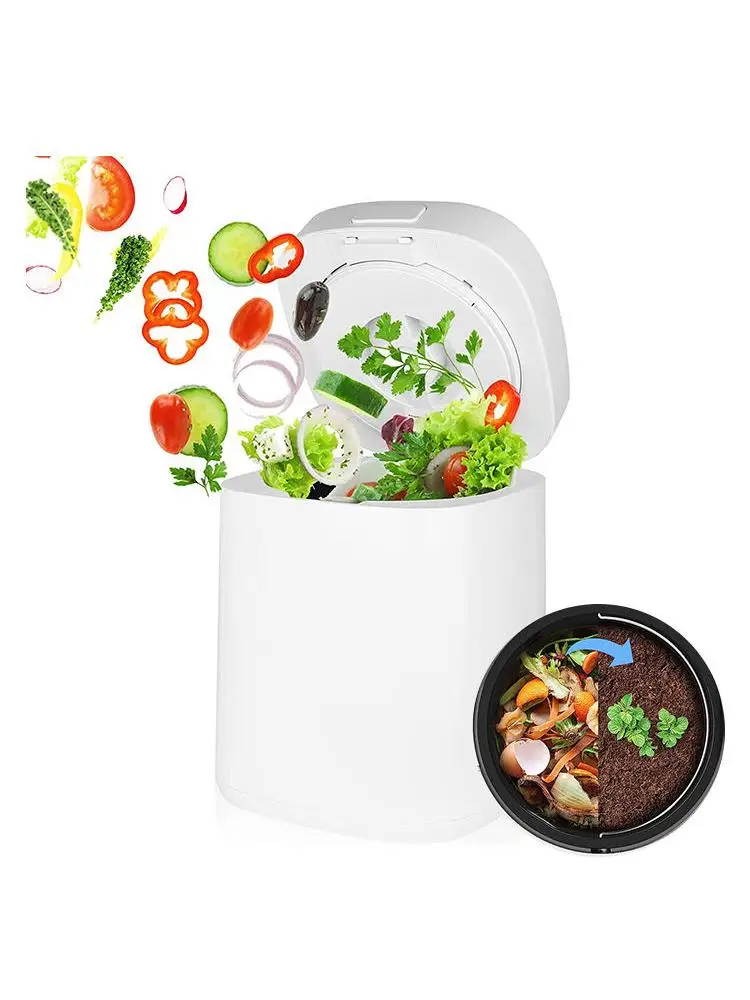 2.5L Kitchen Waste Recycler Smart Indoor Food Waste Composting Machine Kitchen Composter Auto Cleaning Odorless Magnetic Lid