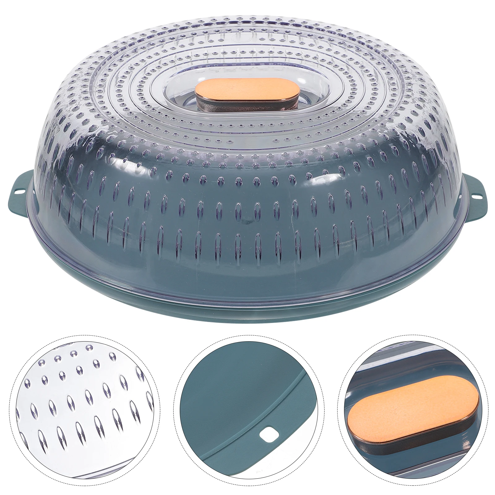 

Reusable Cover With Handle Table Protector Portable Supply Splatter Cover Dish Serving Tray For