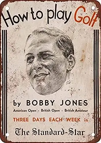 8 x 12 Metal Tin Sign Bobby Jones 