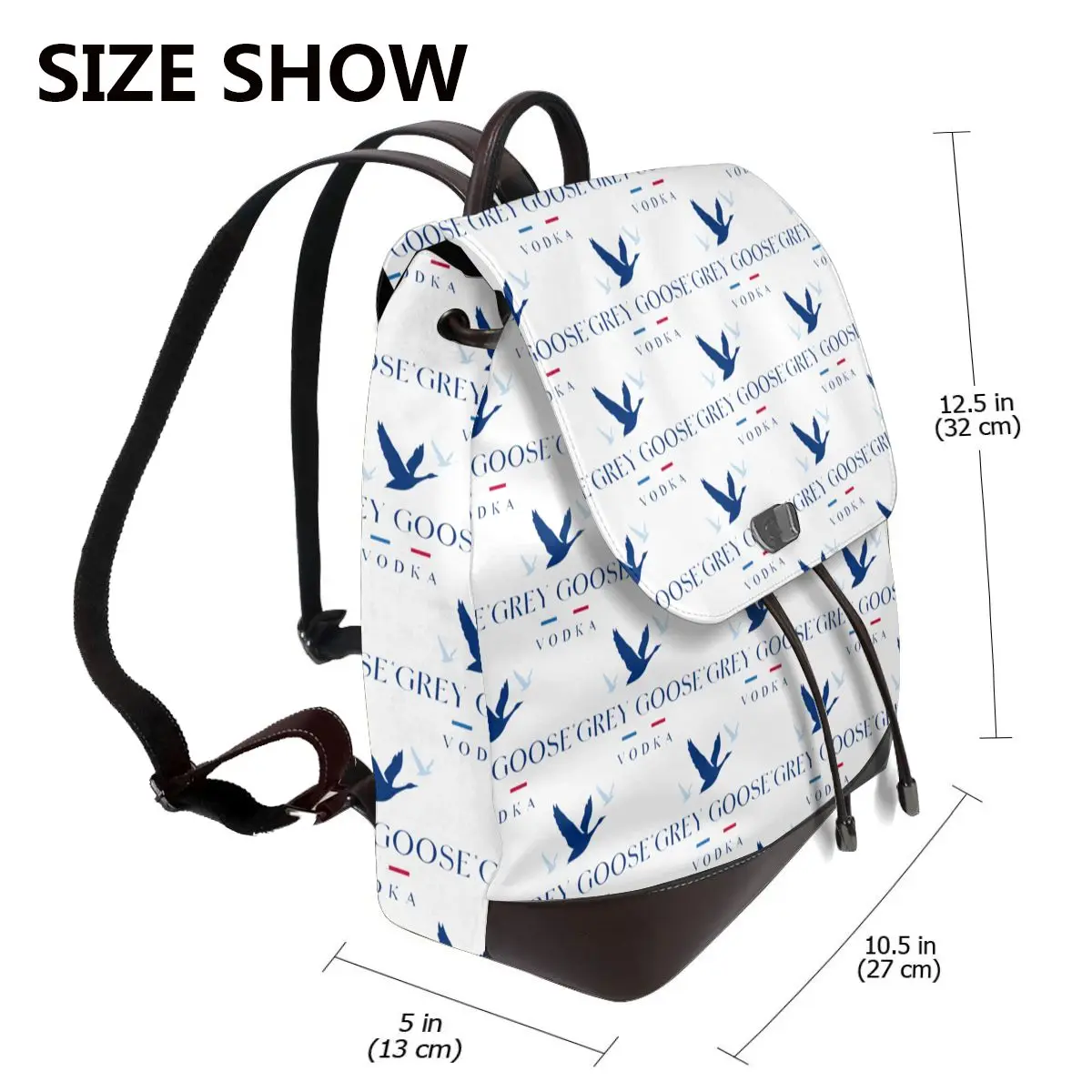 Grey Goose Vodka Bookbag School Student Bags Hiking Travel Daypack for Women Fashion Derma Backpack