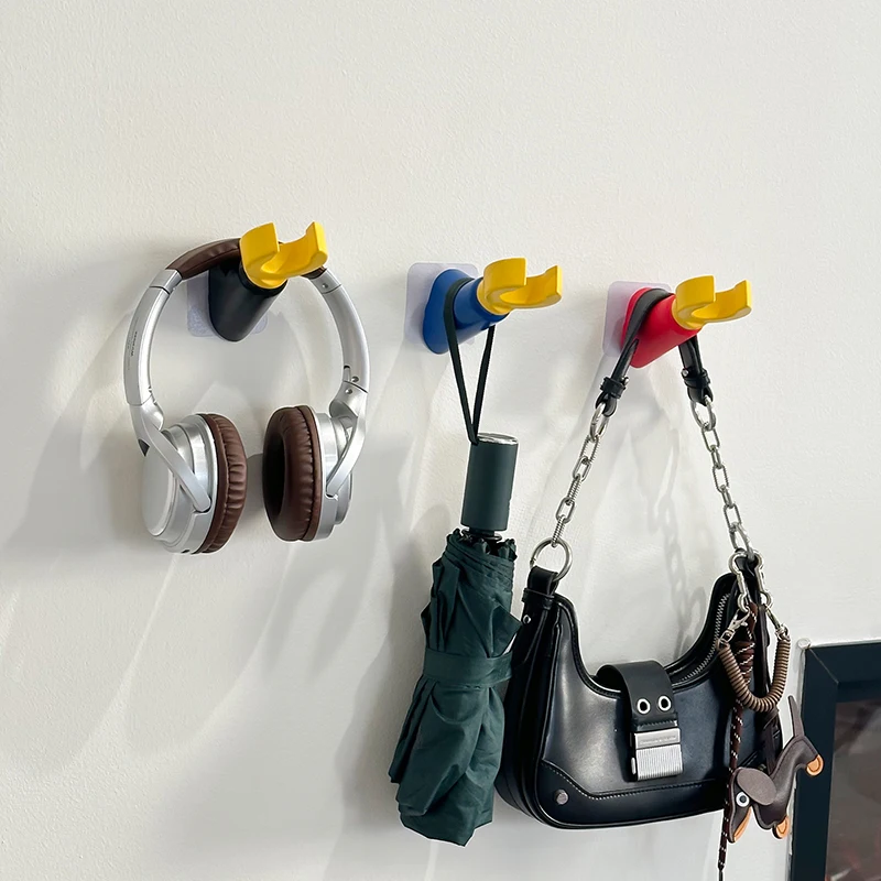 Creative 3D Printed Wall Hook Without Drilling Multifunctional Storage Hook for Hanging Headphones Backpacks Home Decoration