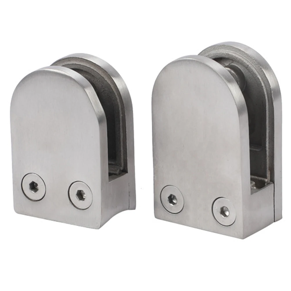 

Glass Clamp Brackets Wall Mount Support Holder Stainless Steel Glass Railing Guardrail Balustrade Screen Fixation Practical Easy