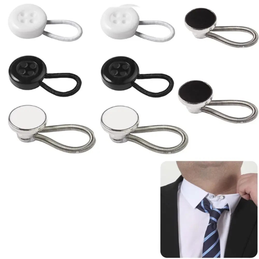 8Pcs Metal Collar Button Extender Flexible Neck Extender Shi