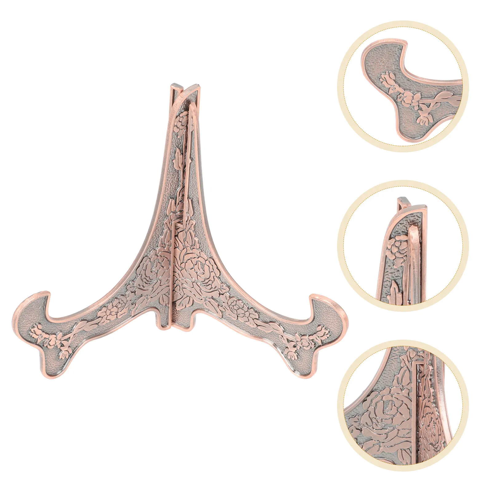 Zinc Alloy Display Easel Stand for Plates Saucers Certificates Photo Frames Awards Home Decor Wedding Party Multi-Purpose Metal
