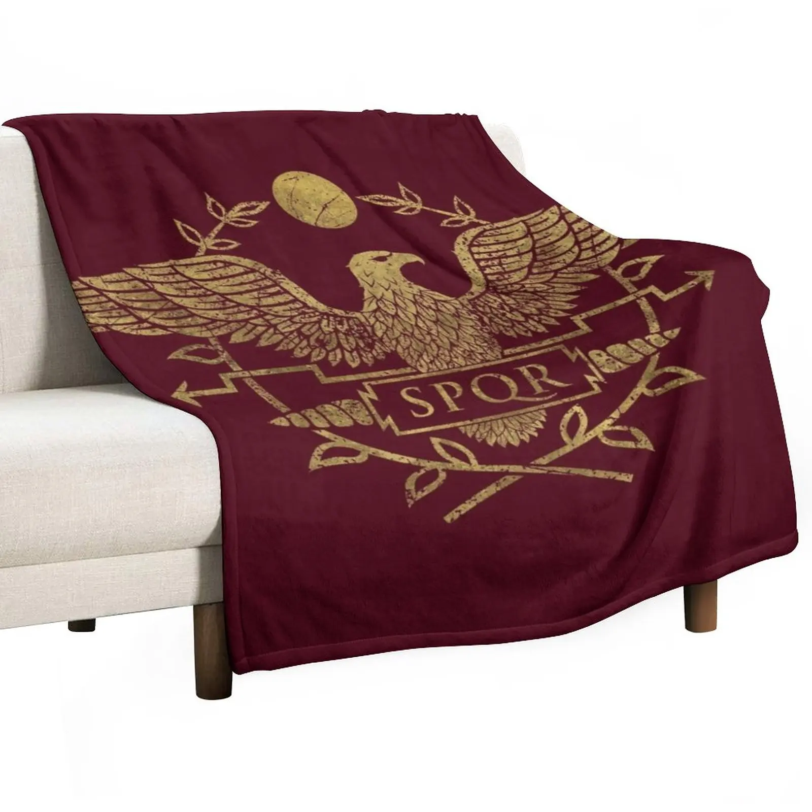 Roman Empire Eagle Emblem Throw Blanket sofa bed Blankets For Sofas Soft Big Blanket Decorative Throw Blanket