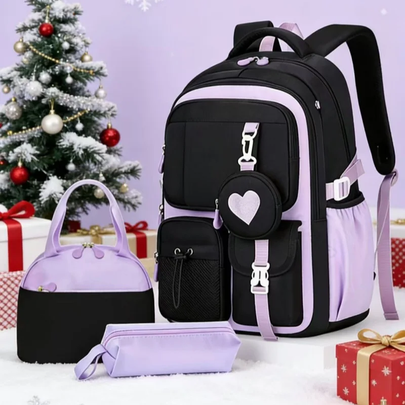 Children School Bags for Teenage Girls Set Schoolbag Kawaii Primary School 3Pcs Junior High School Backpack Kids Travel Rucksack