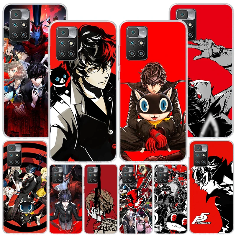 P5 P Persona 5 Phone Case For Xiaomi Redmi 12 12C 10 10C 10A 9 9A 9C 9T 8 8A 7 7A 6 Pro 6A K70 K60 K40 K20 S2 Print Cover