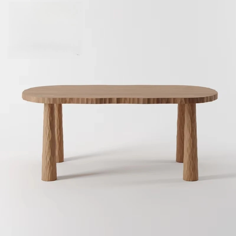 Contemporary Design Learning Irregular Desk Office Modern Simple Table boss Computer Writing Gaming Custom Oak Wooden Desk