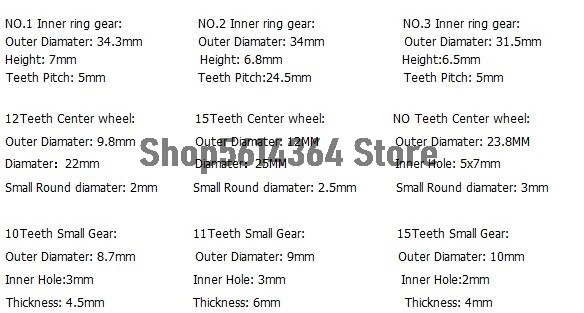 12V Double Speed  Epicyclic Gear For Dual Speed Lithium Rechargeable Drill