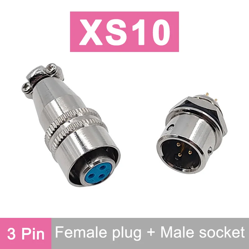 1 Set XS10 4-Pin Rundstecker – 10 Mm Push-Pull, 3 A / 250 V – Für Robuste Verbindungen Im Einsatz