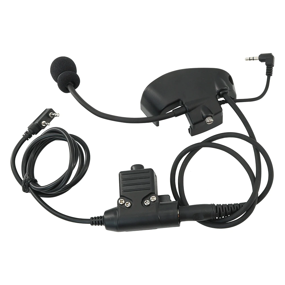 Tactical Shooting Earmuffs External Mic Kit with Tactical U94 Ptt for Howard Leight Impact Sport Electronic Shooting Headset