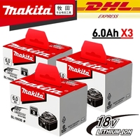 Original Makita 18V Battery, 6.0Ah, with DC18RC charger, for BL1860B BL1840 BL1850 BL1830 Makita 18V Replacement battery🔋