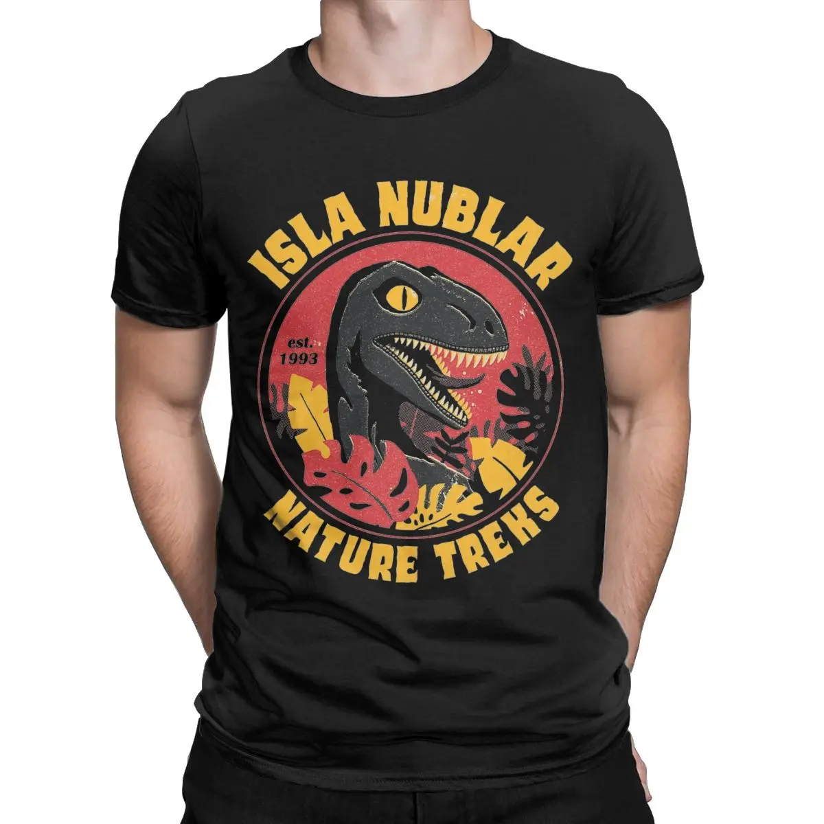 Isla Nublar Nature Jurassics Parks T Shirt Men's 100% Cotton Casual T-Shirt Round Collar Tees Short Sleeve Tops Gift Idea