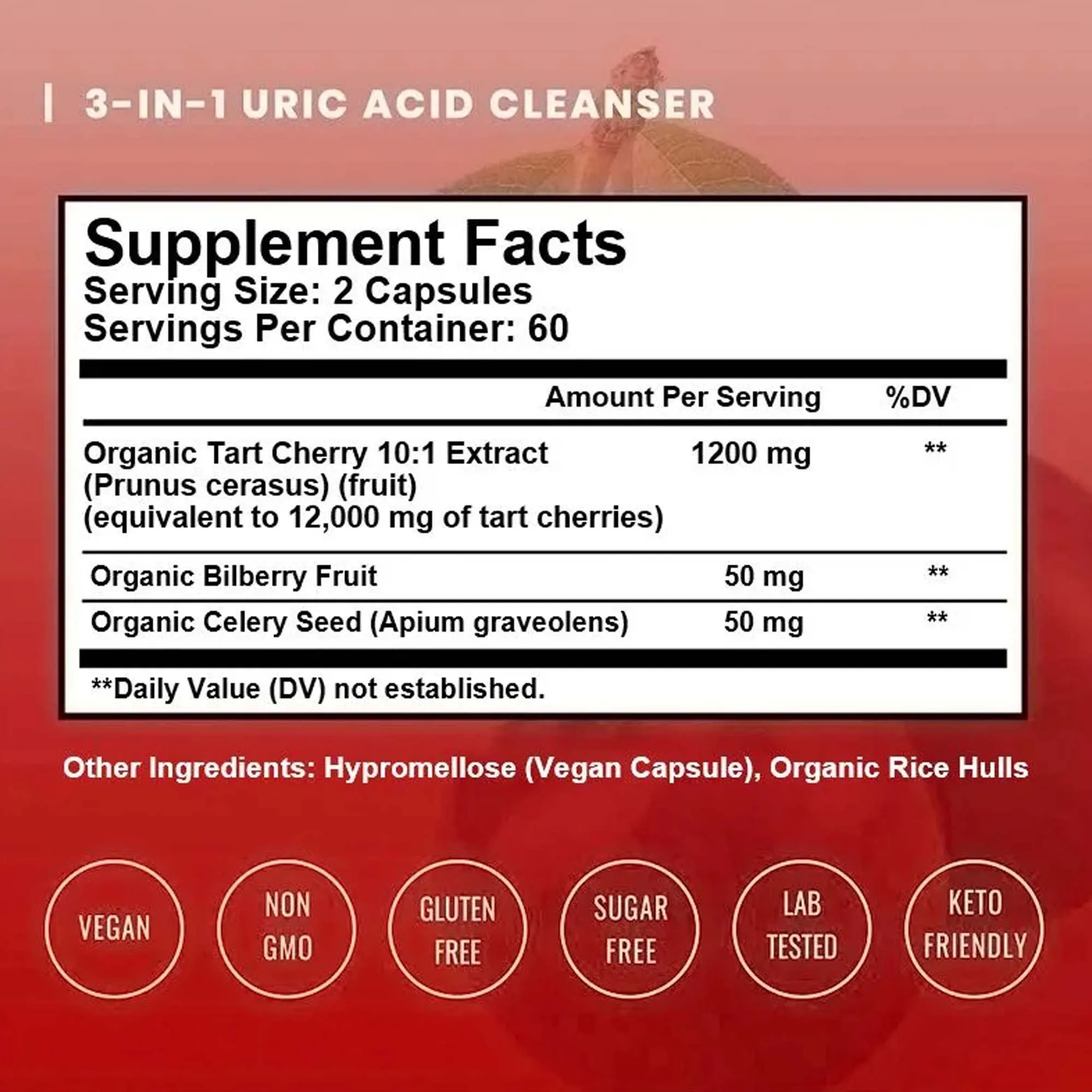 Tart Cherry Bilberry Capsule - Helps with Post-exercise Recovery, Detoxification, Rest, and Improved Activity Levels