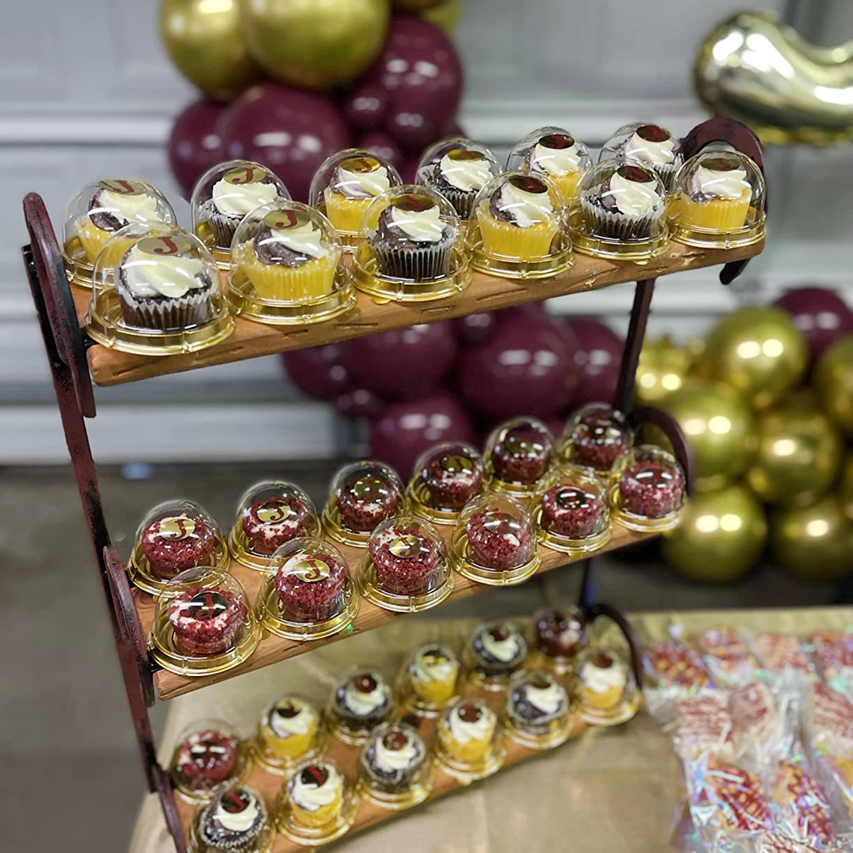 صندوق حلوى كيك صغير شفاف كب كيك المعجنات الخبز صناديق التعبئة والتغليف حفل زفاف عيد ميلاد هدية التعبئة لوازم الديكور