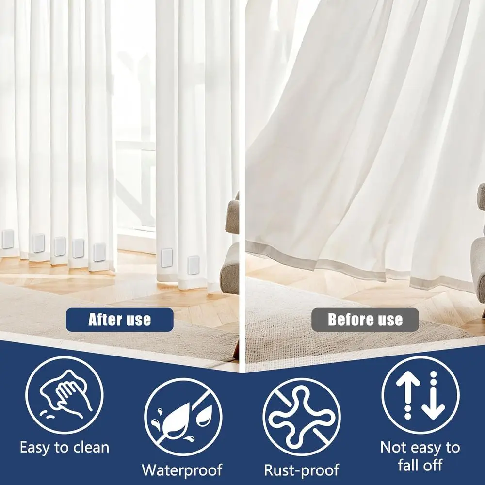 ستارة خارجية شديدة التحمل، 36 قطعة، مقاومة للماء ومغناطيسية، مثالية للحالات العاصفة والاستخدامات المختلفة (أبيض)