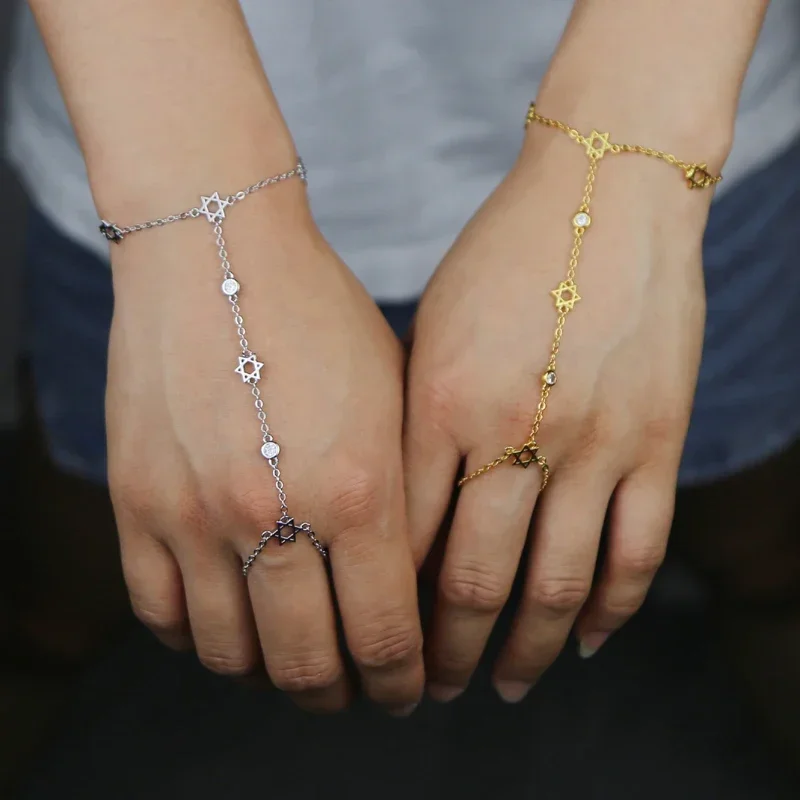 Fashion Women Jewelry Wholesale Factory Price High Quality CZ Star Charm Hand Chain Bracelet