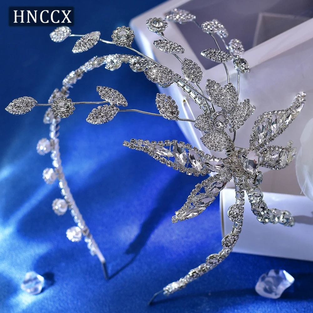 HNCCX Bridal Rhinestone Luxury Jewelry Hair Hoops Elegant Women's Party Headdress Fairy Bridesmaid Wedding Headwear CP701