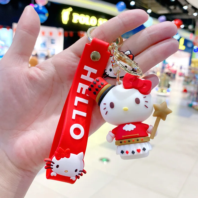 Anime Sanurgente Hello Kitty Porte-clés Pendentif, Porte-clés Kawaii, Porte-clés JOCar, Sac de téléphone, Accessoires de bijoux, Cadeaux pour enfants, Mignon