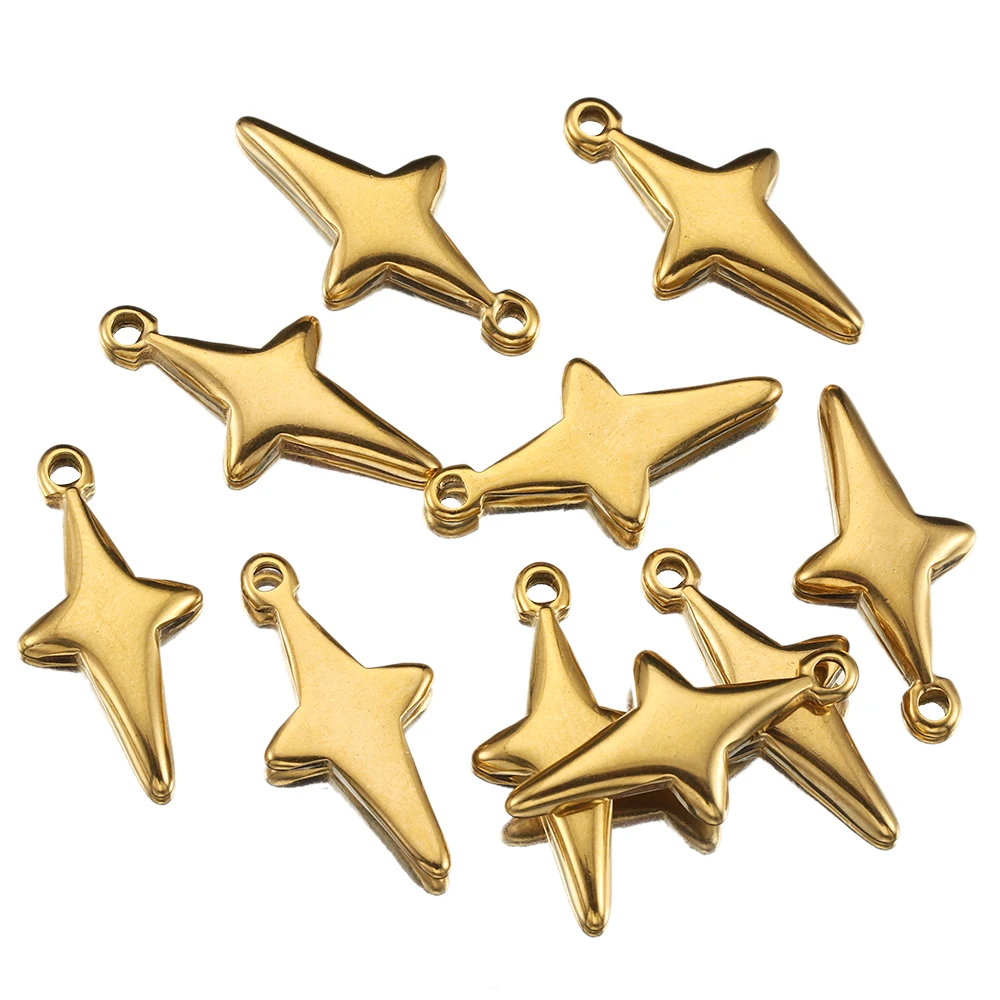 5 Pieces Stainless Steel Vintage Star Meteor Pendant for DIY Earrings Necklace Jewelry Making Charm Accessories view 3