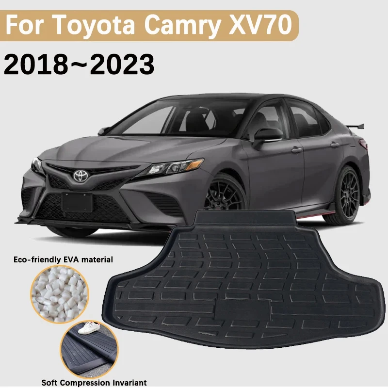 Car Rear Trunk Mats For Toyota Camry Accessories 2018~2023 Daihatsu Altis XV70 Cargo Waterproof Carpet Storage Pad EVA Material