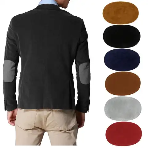 Patchs de réparation de tissu thermocollant, Jean denim nar, coudières et genoux, kit de couture pour vêtements, veste et sac, 2 pièces