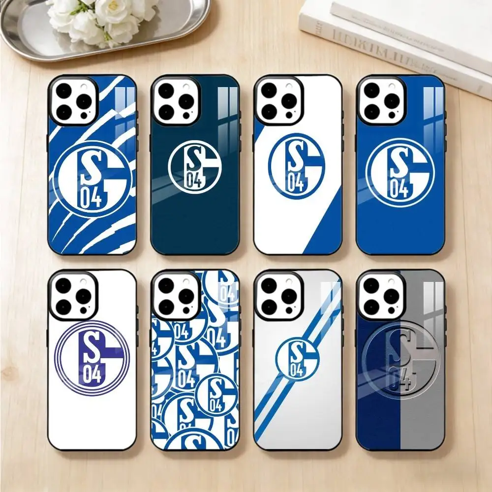 

S-Schalke 04 L-Logo Phone Case For iPhone17,16,15,14,13 Plus,Pro Max Magnetic For Magsafe Wireless Charging