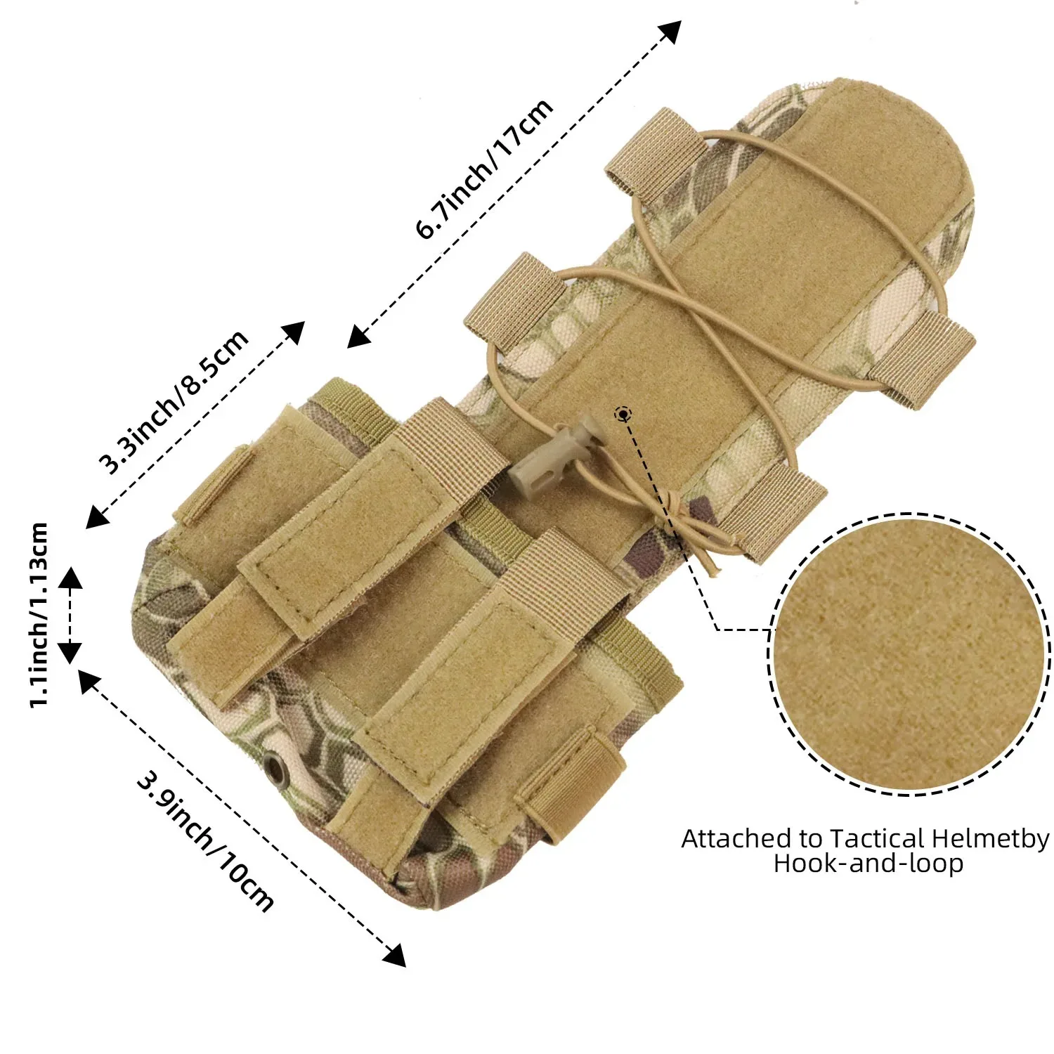 Tactical Helmet Battery Counterweight Pouch MK2 Balance Weight Bag Battery Pack with Hook Loop for Airsoft CS Helmet Accessories - view 3