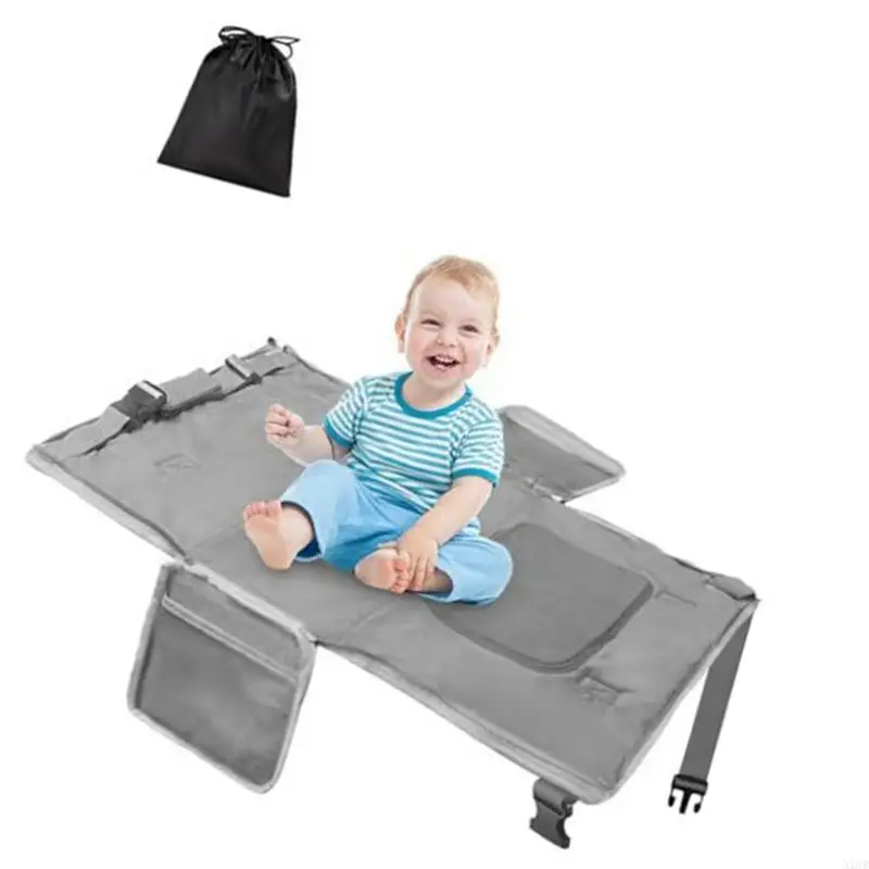 سرير سفر محمول للرضع، موسع مقعد الطائرة، تصميم قابل للطي، مانع للانزلاق #2