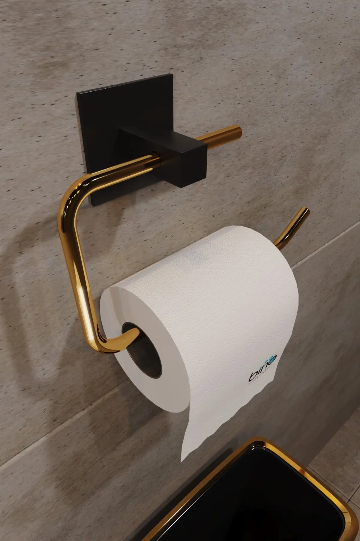 

Decorative Gold Stainless Steel Wc Kağıtlık Toilet Roll Holder Toilet Paper Rack Adhesive Design Decor