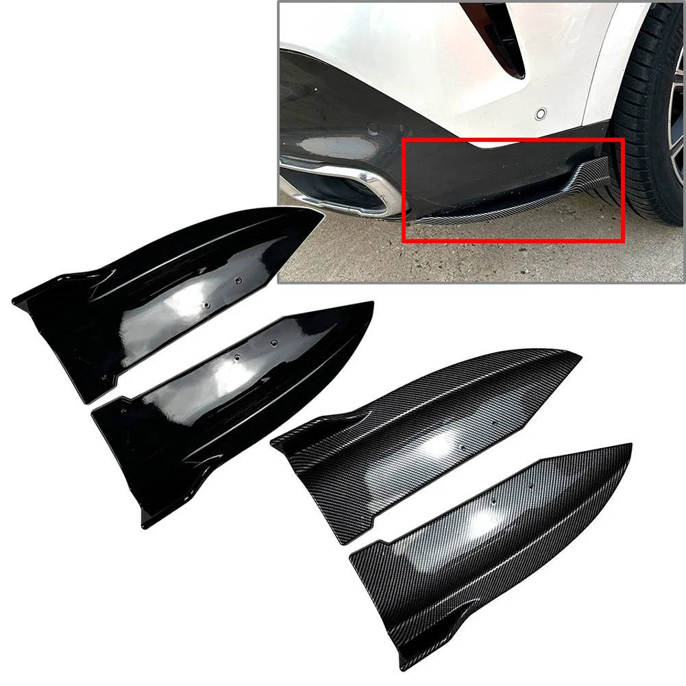 2 PCS Auto Rear Bumper Lip Wrap Angle Spoiler For BMW X6 G06 Pre-LCI M Sport 2020 2021 2022