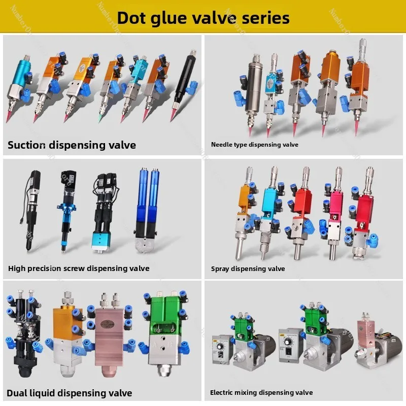 Precision Dual Liquid Dispensing Valve Reflow Type High Flow Pneumatic Silicone Screw Valve with Needle Pin for Solder Paste