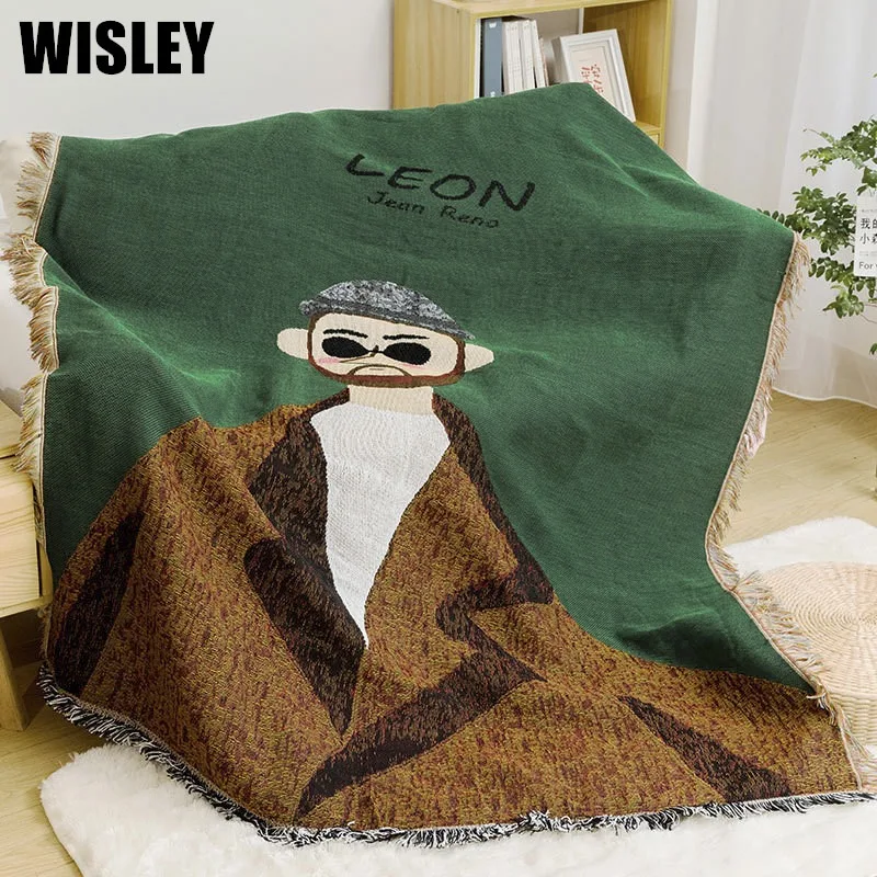 

Vintage Anti Pet Scratch Sofa Cover for All Seasons Sofa Slipcover Furniture Protector Woven Jacquard Tassels Sofa Throw Blanket