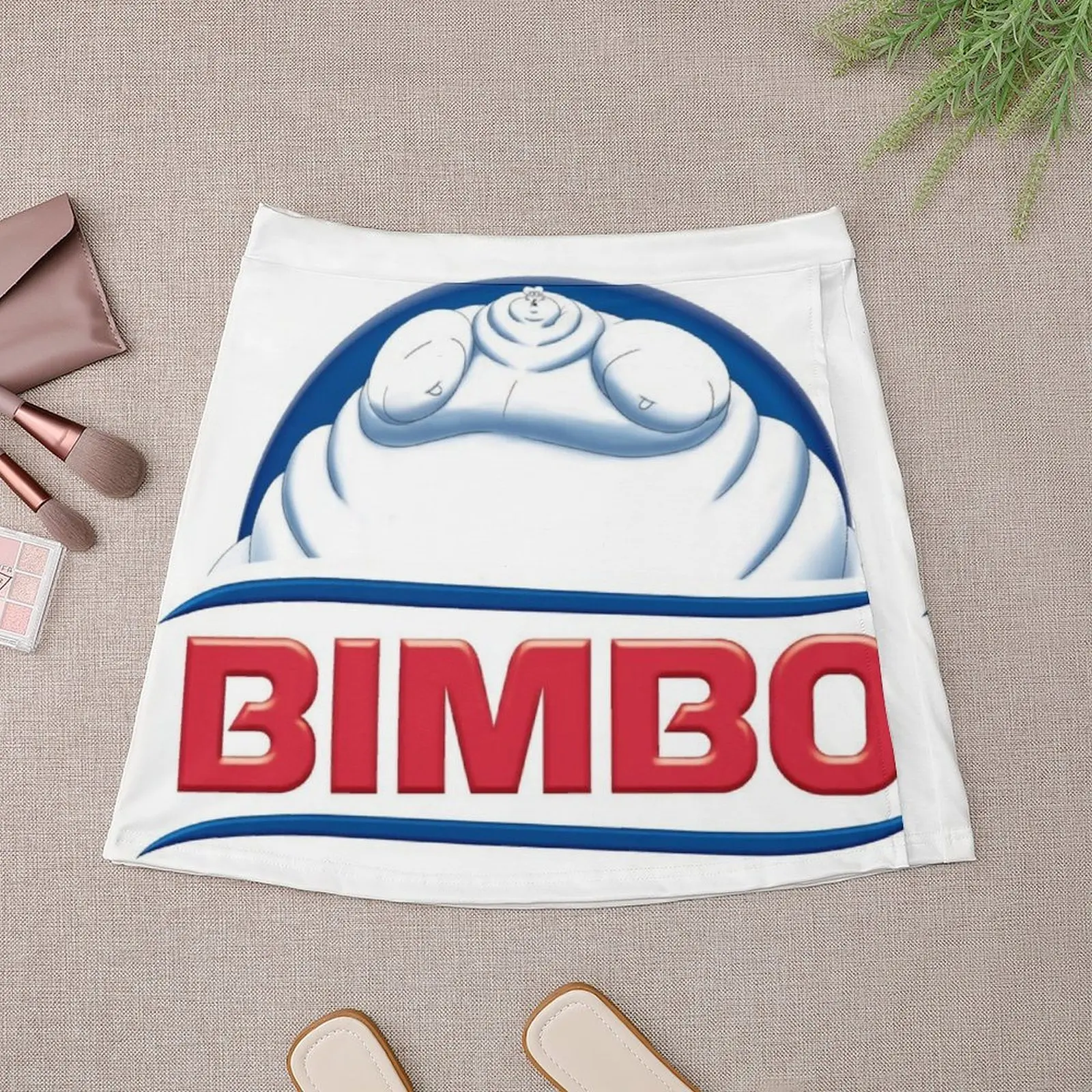 Bimbo Bear Bread Logo (White) Mini Skirt women's clothing korea stylish fairy core Women's summer skirts Mini Skirt