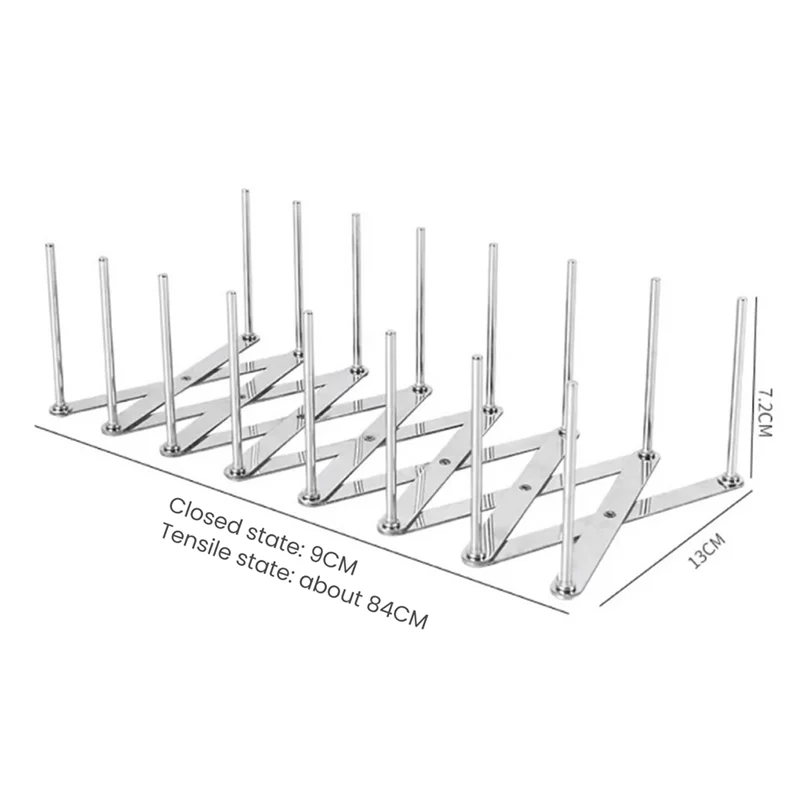 Practical-Steaming Rack Adjustable Dish Drying Racks Draining Board Kitchenware Pot Holder Rack Hanging Outdoor Grilling