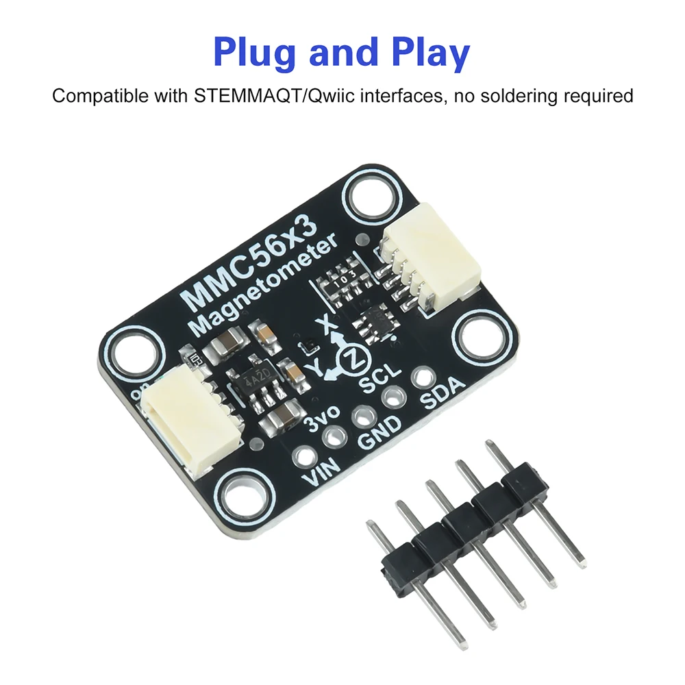 X,Y,Z 3 Axis Triple-Axis Magnetometer 20-bit Ultra-high resolution Compatible With STEMMA QT QWIIC MMC56X3 for arduino 2.2V-3.6V
