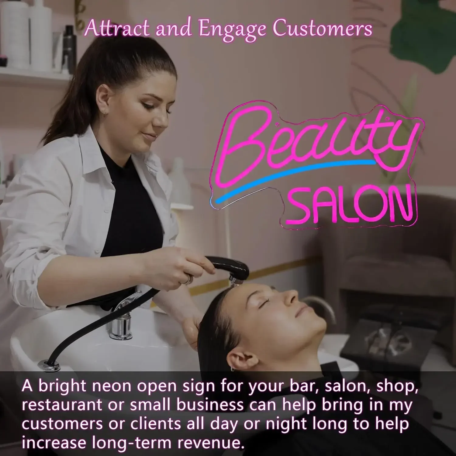 Beauty Salon Neon Signs  LED Neon Light Signs USB,for Wall Decor,Art eauty Room Make Up Lashes Nail Decor