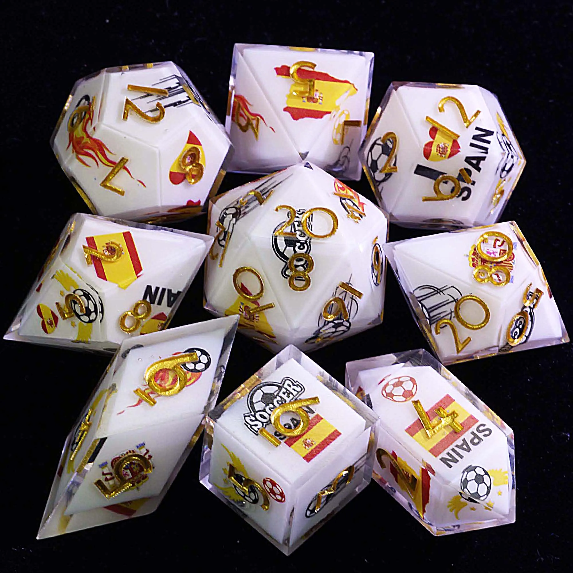 

9 Football Sets D&D Dice Soccer Spain