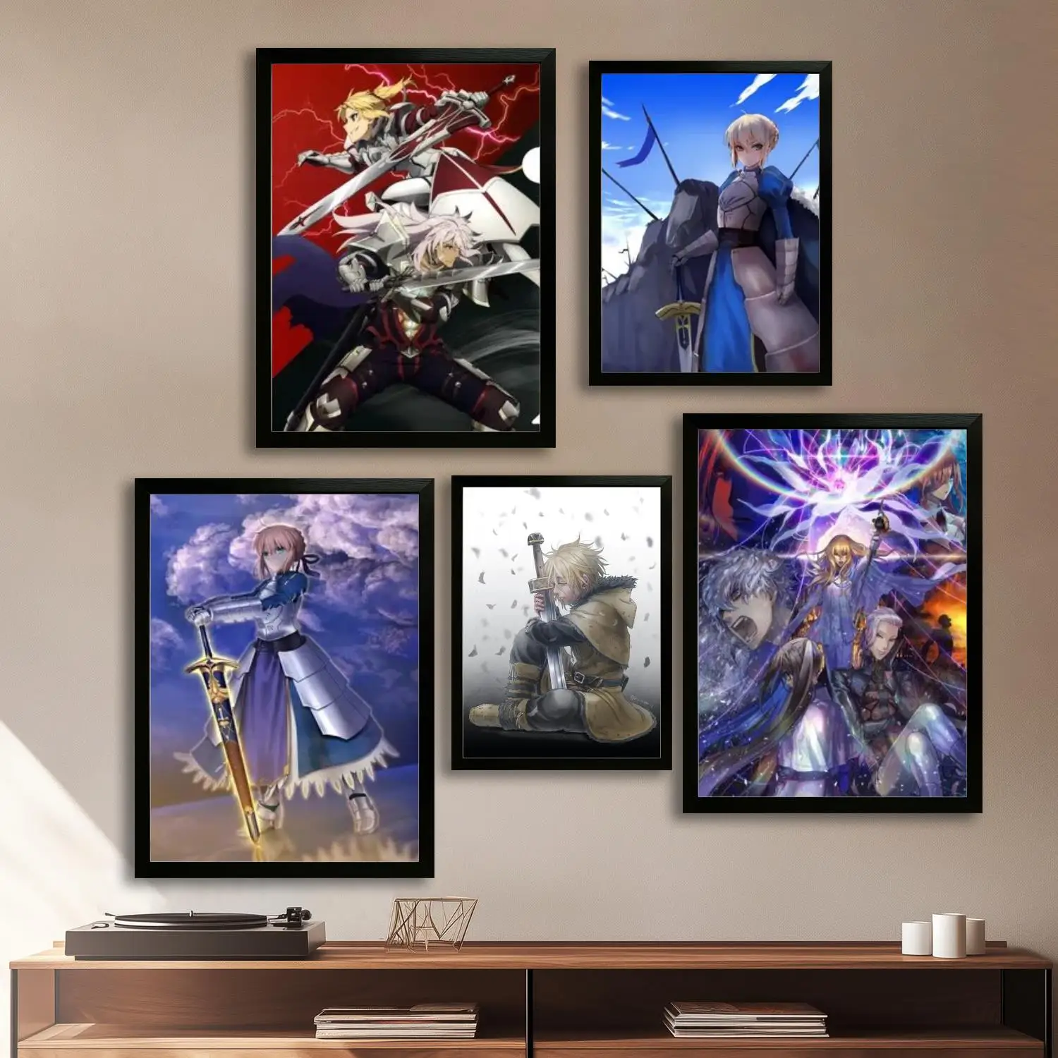 Póster artístico en lienzo de anime saga Fate e arte de pared, impresión de imágenes, decoración moderna para dormitorio familiar, pintura decorativa